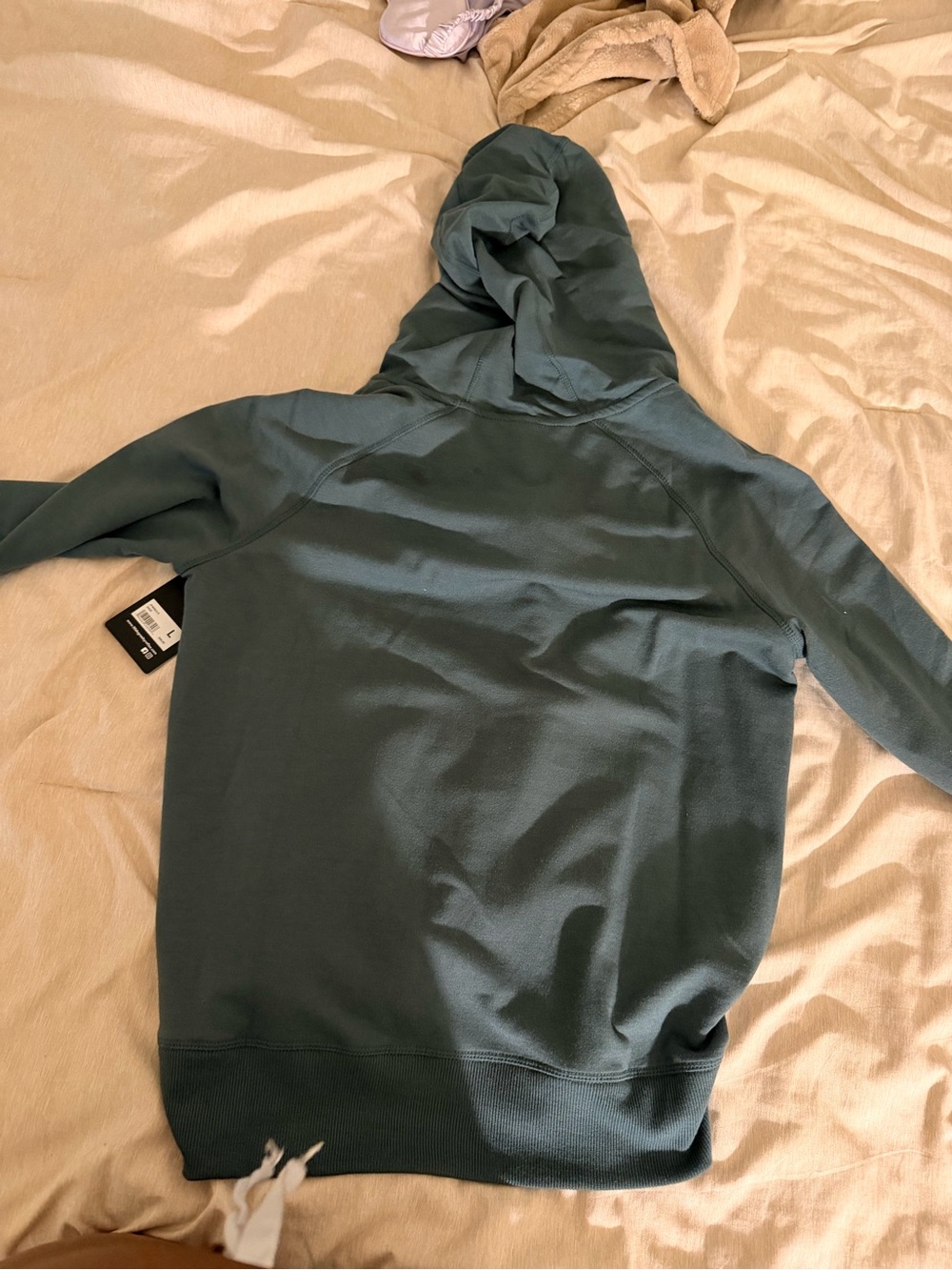 Men's Zip-Up Hoodie in Teal Green